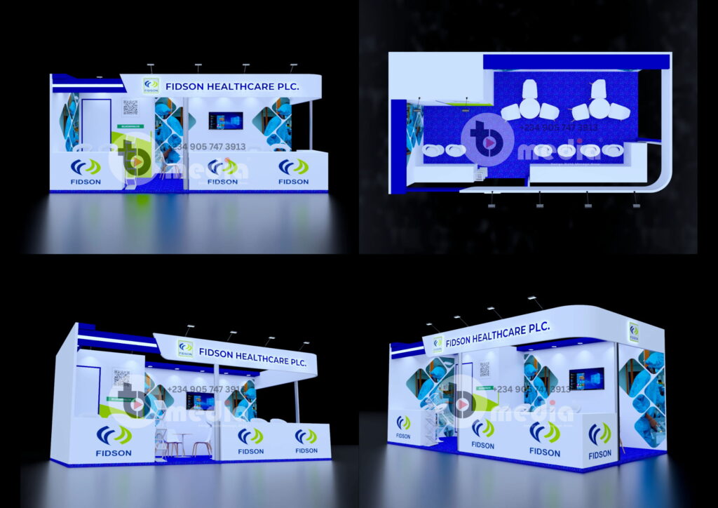 Fidson Healthcare Exhibition Booth 3D Design Image