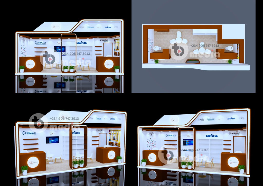 Italian Coffe Ventures Exhibition Booth 3D Design Image